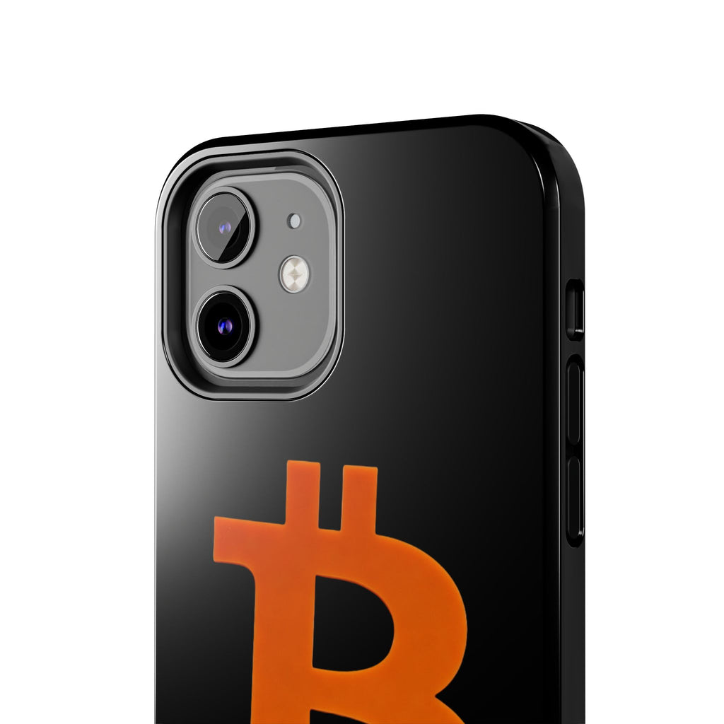 Bitcoin Orange Logo Black Phone Case