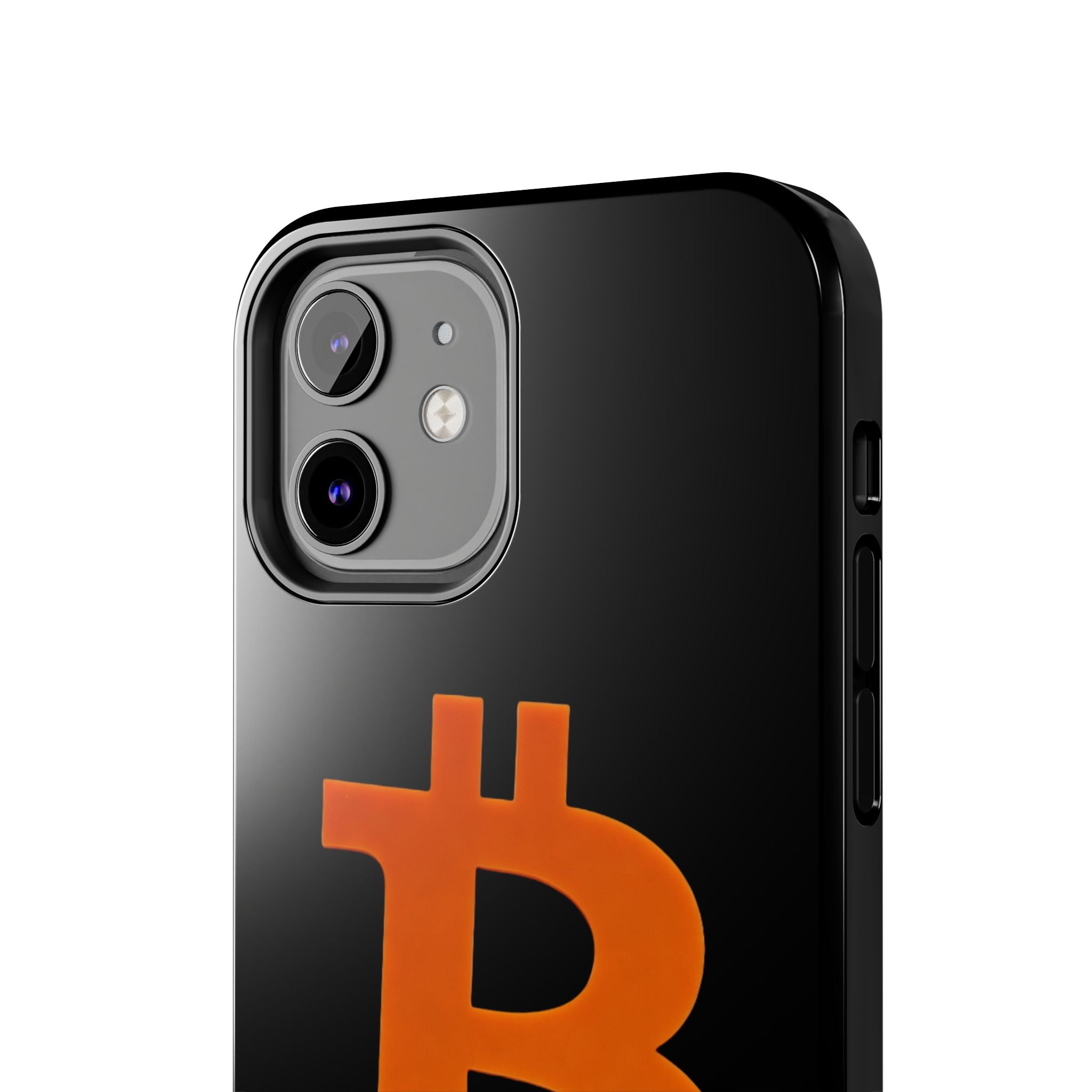 Bitcoin Orange Logo Black Phone Case