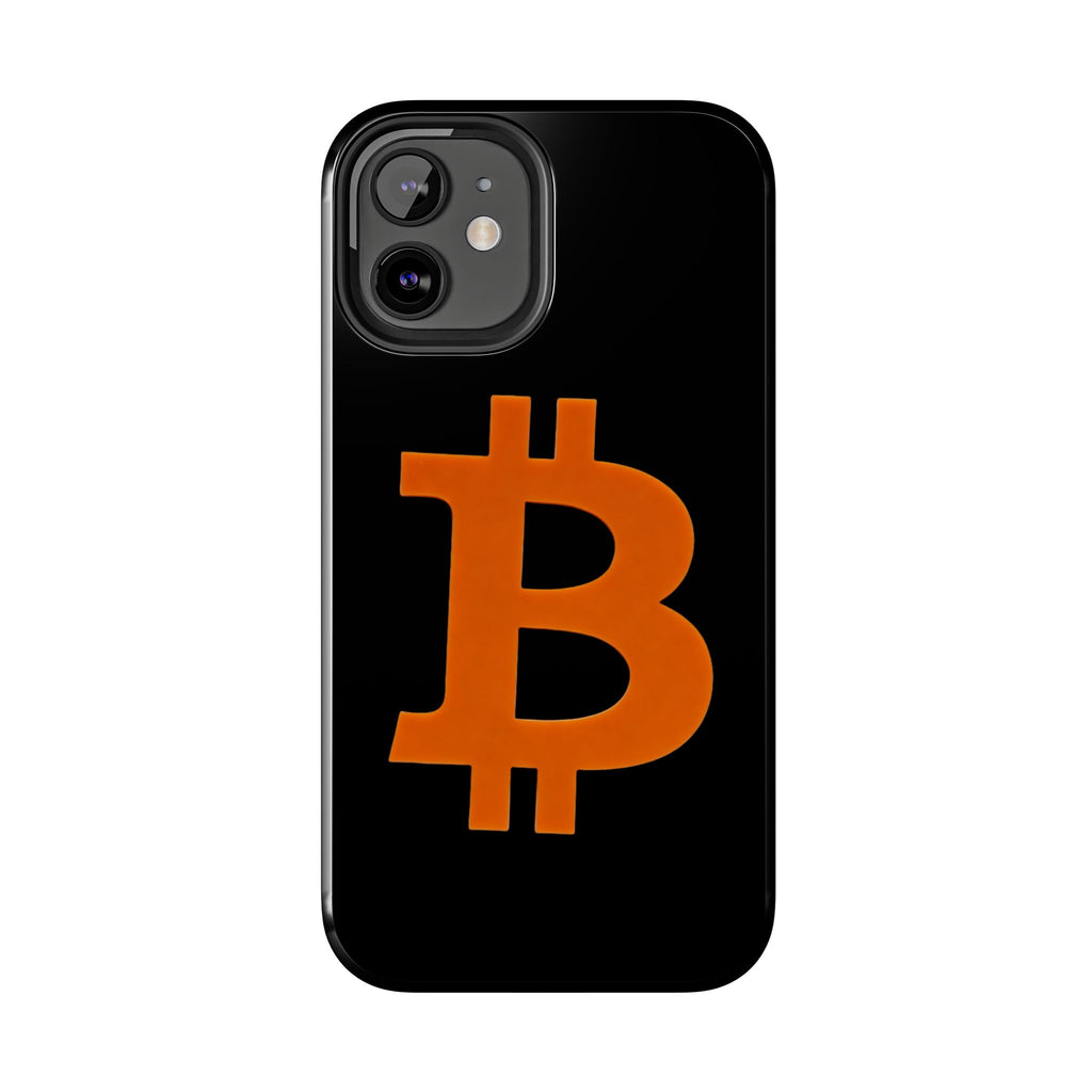 Bitcoin Orange Logo Black Phone Case