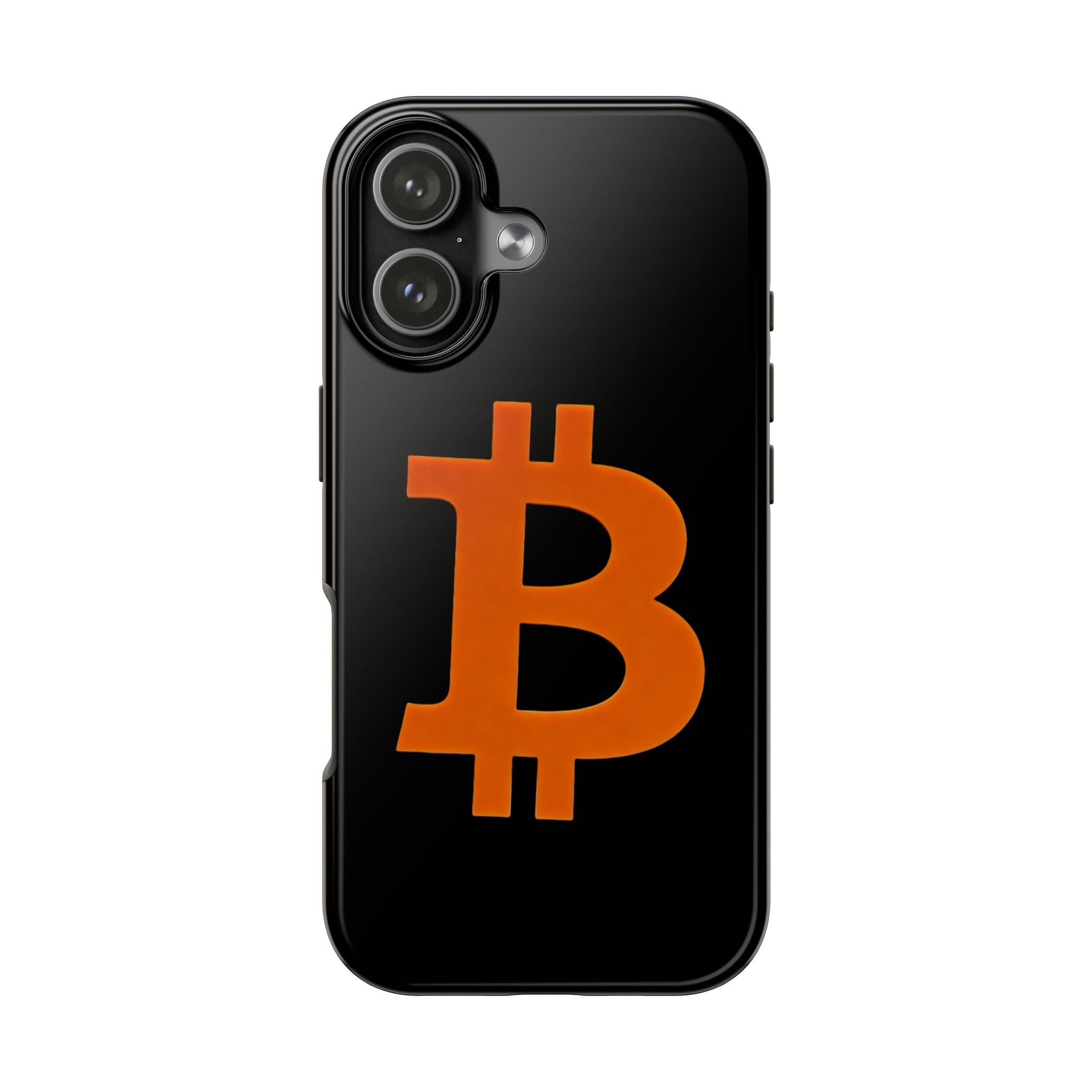 Bitcoin Orange Logo Black Phone Case