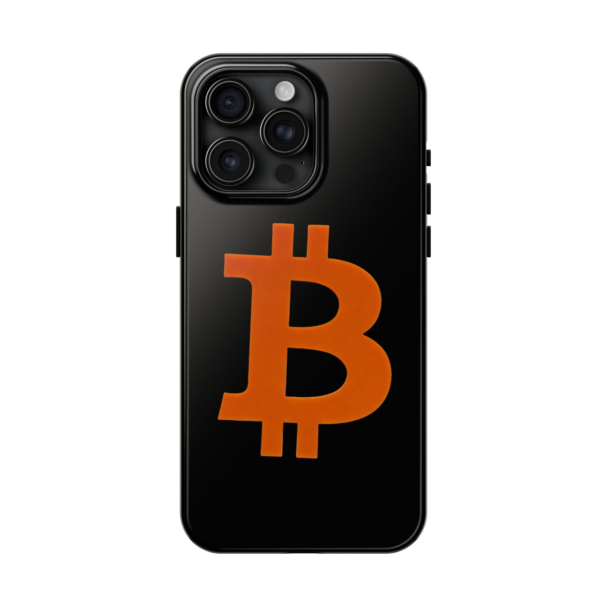 Bitcoin Orange Logo Black Phone Case