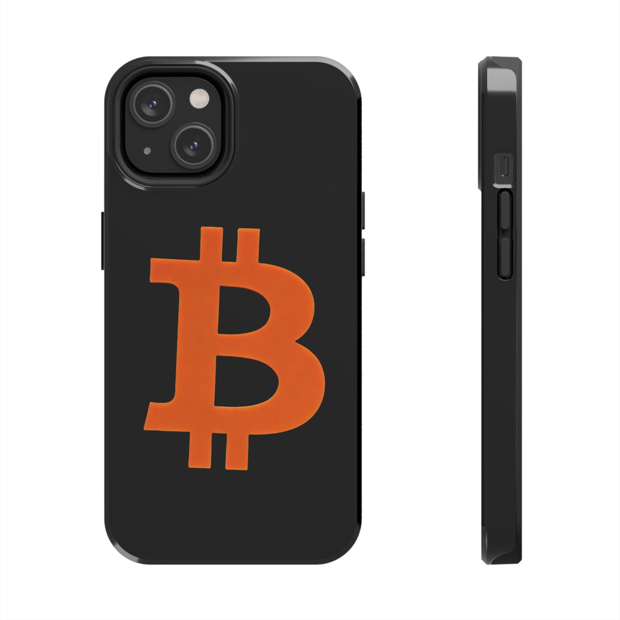 Bitcoin Orange Logo Black Phone Case