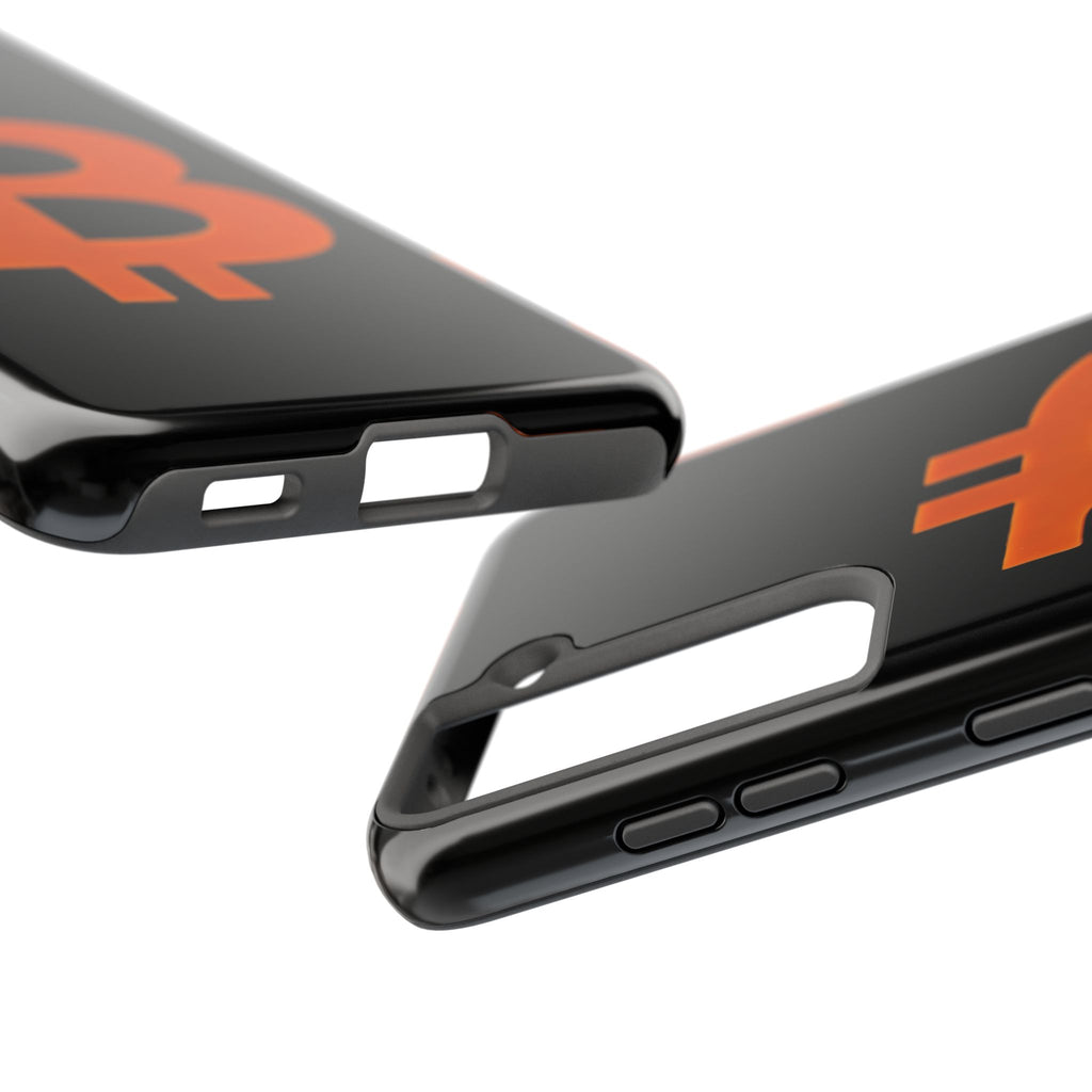 Bitcoin Orange Logo Black Phone Case