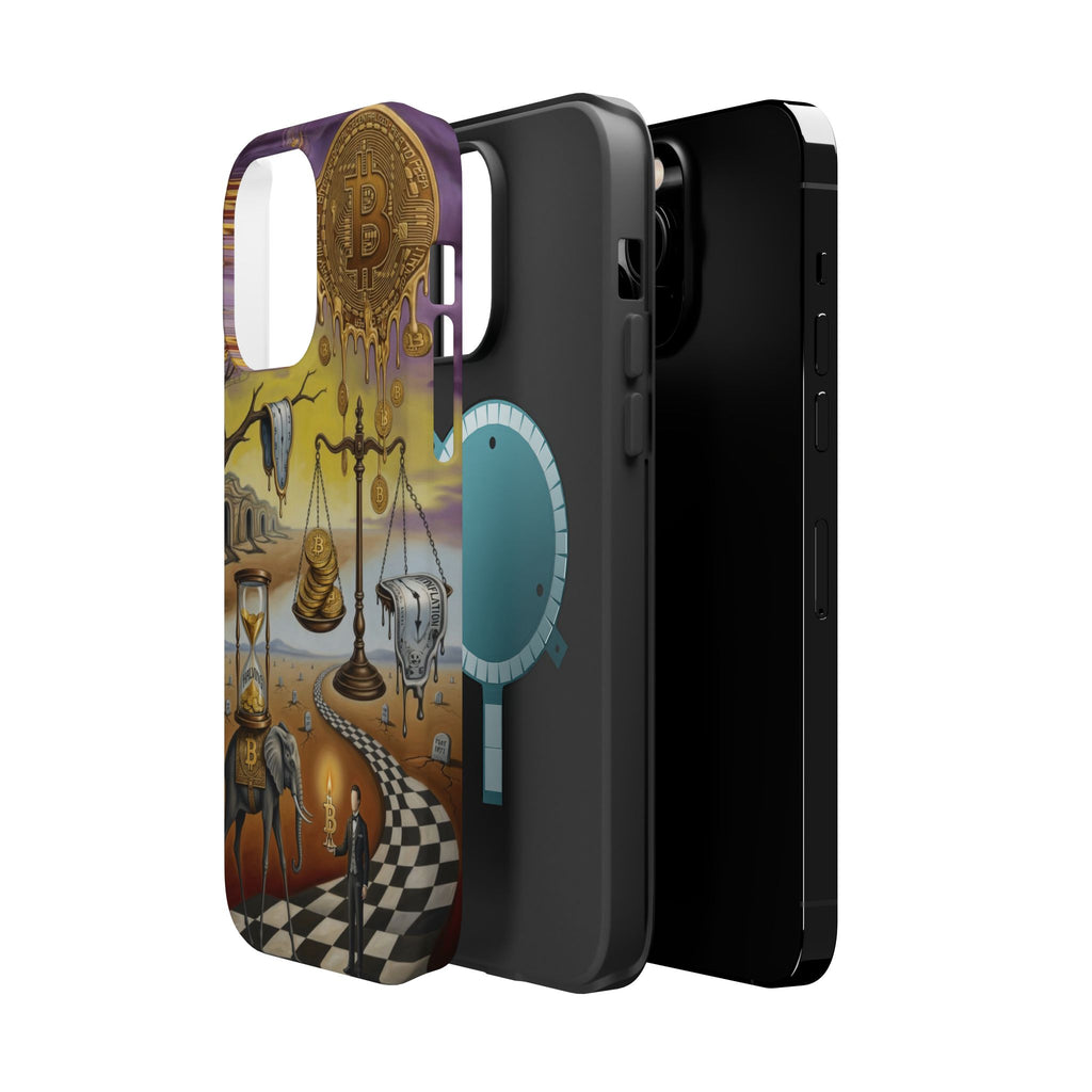 Surreal Bitcoin Landscape Phone Case — Magnetic Impact-Resistant