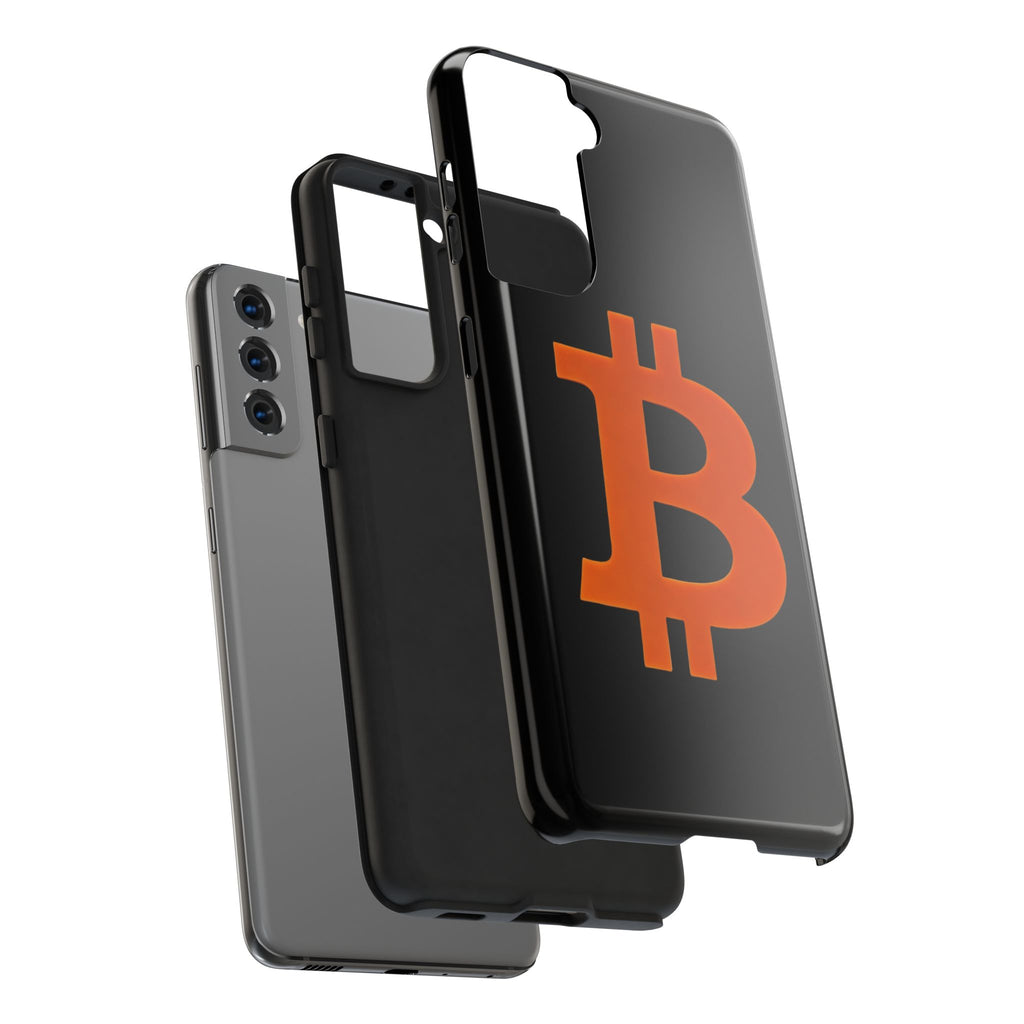 Bitcoin Orange Logo Black Phone Case