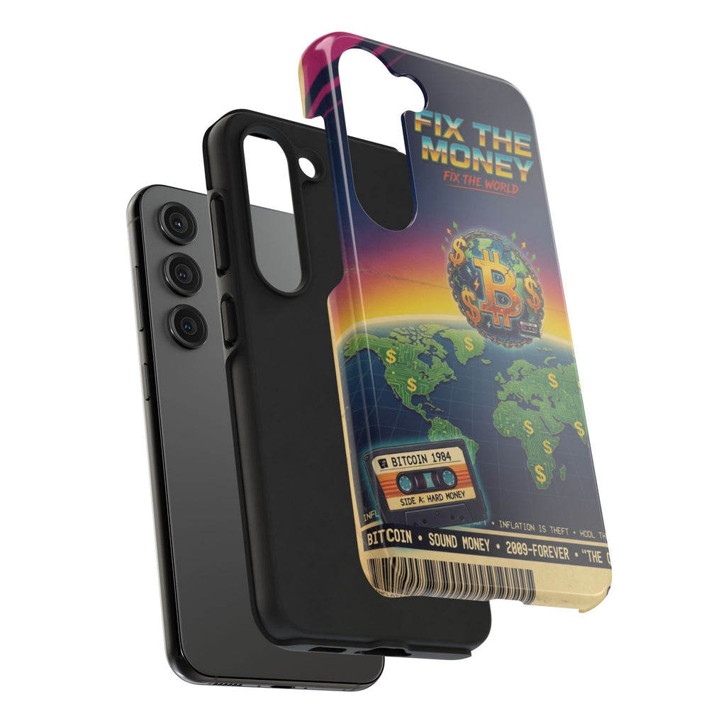 Retro Bitcoin Phone Case — "Fix the Money, Fix the World"