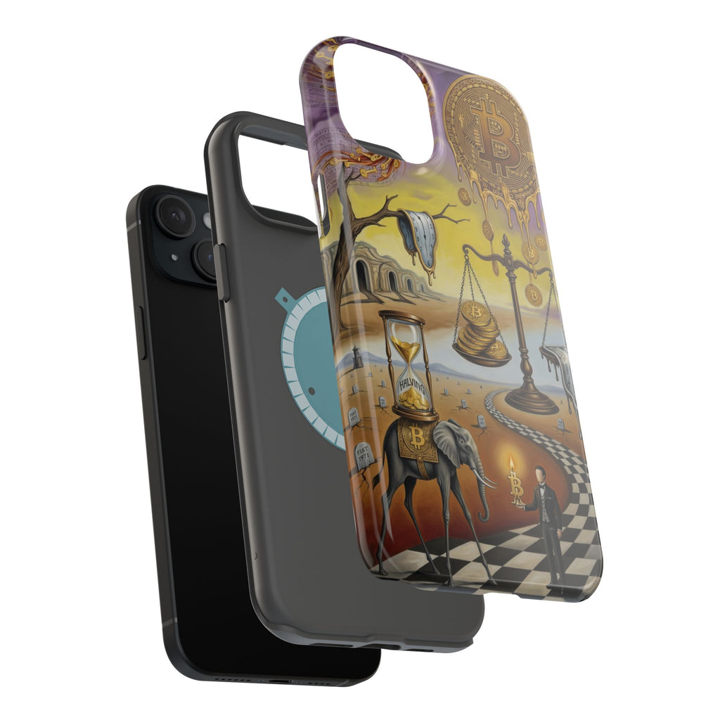 Surreal Bitcoin Landscape Phone Case — Magnetic Impact-Resistant