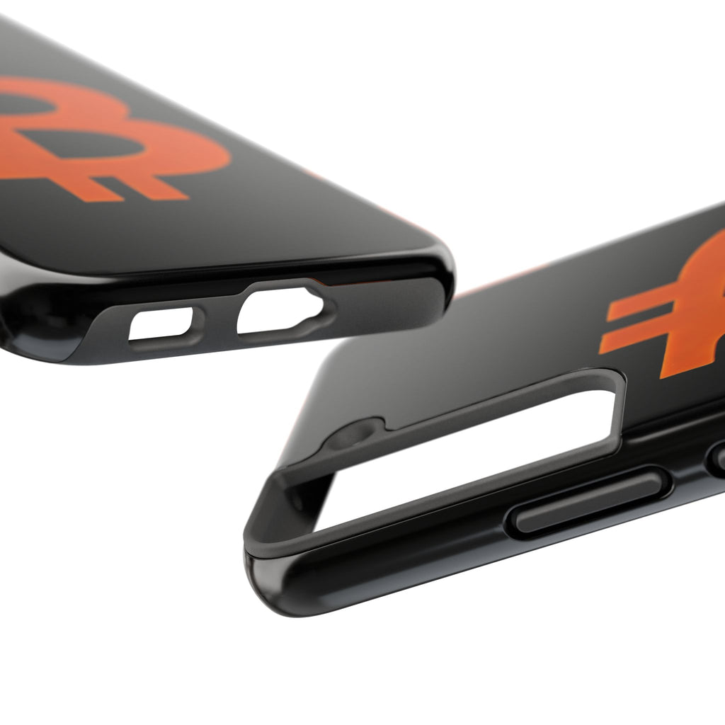 Bitcoin Orange Logo Black Phone Case