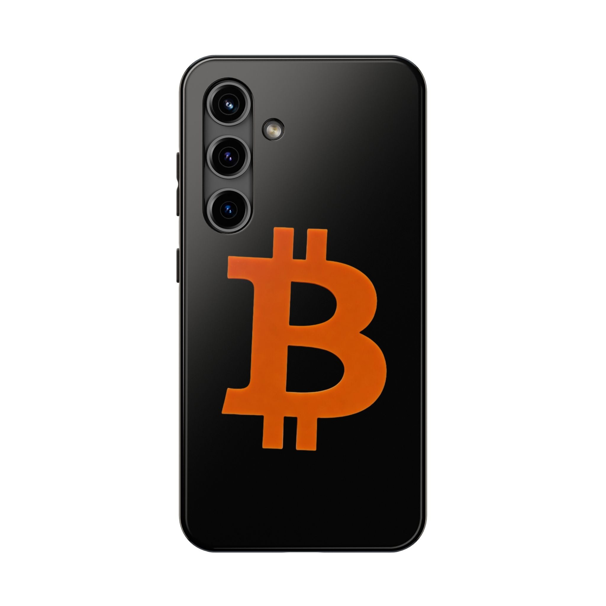 Bitcoin Orange Logo Black Phone Case