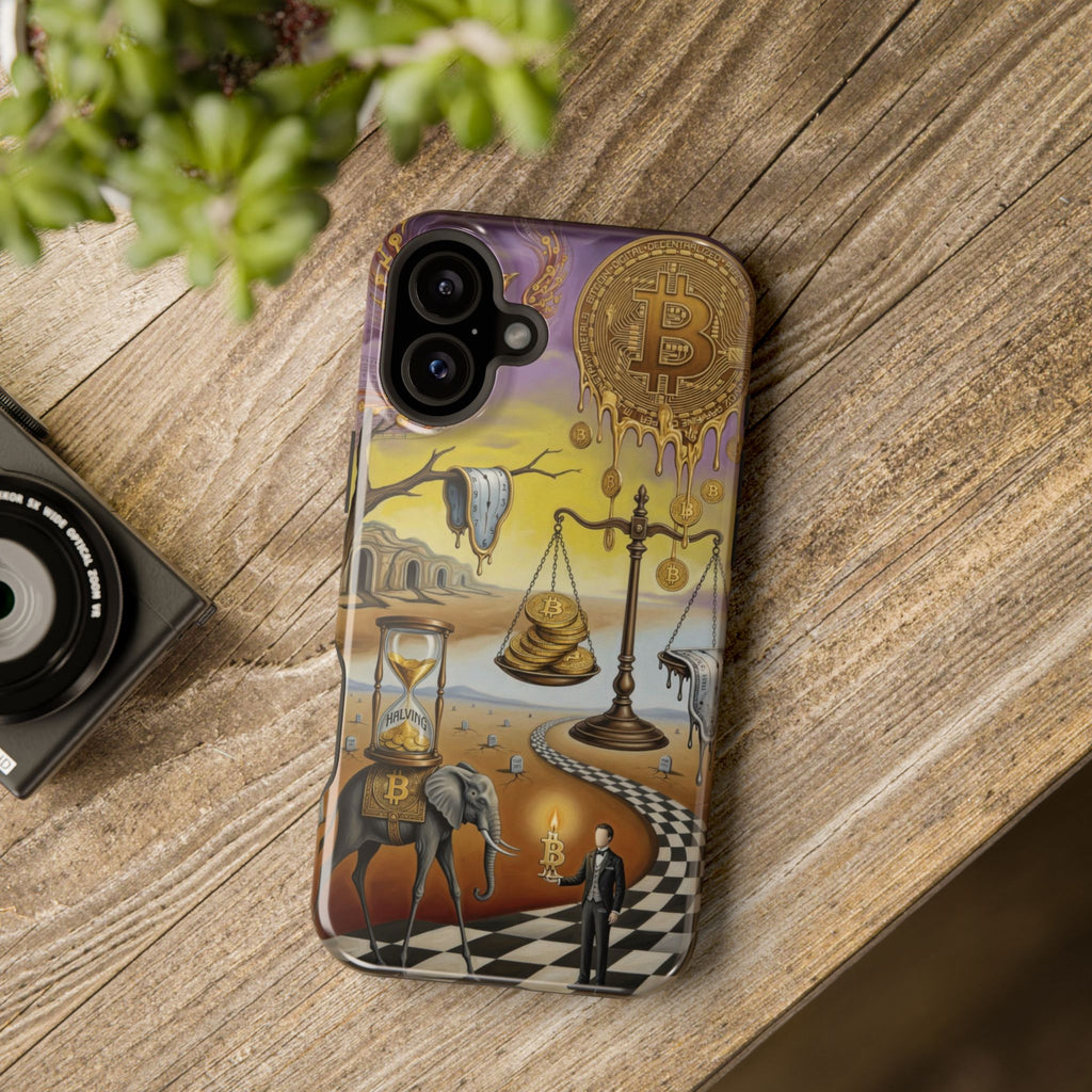 Surreal Bitcoin Landscape Phone Case — Magnetic Impact-Resistant