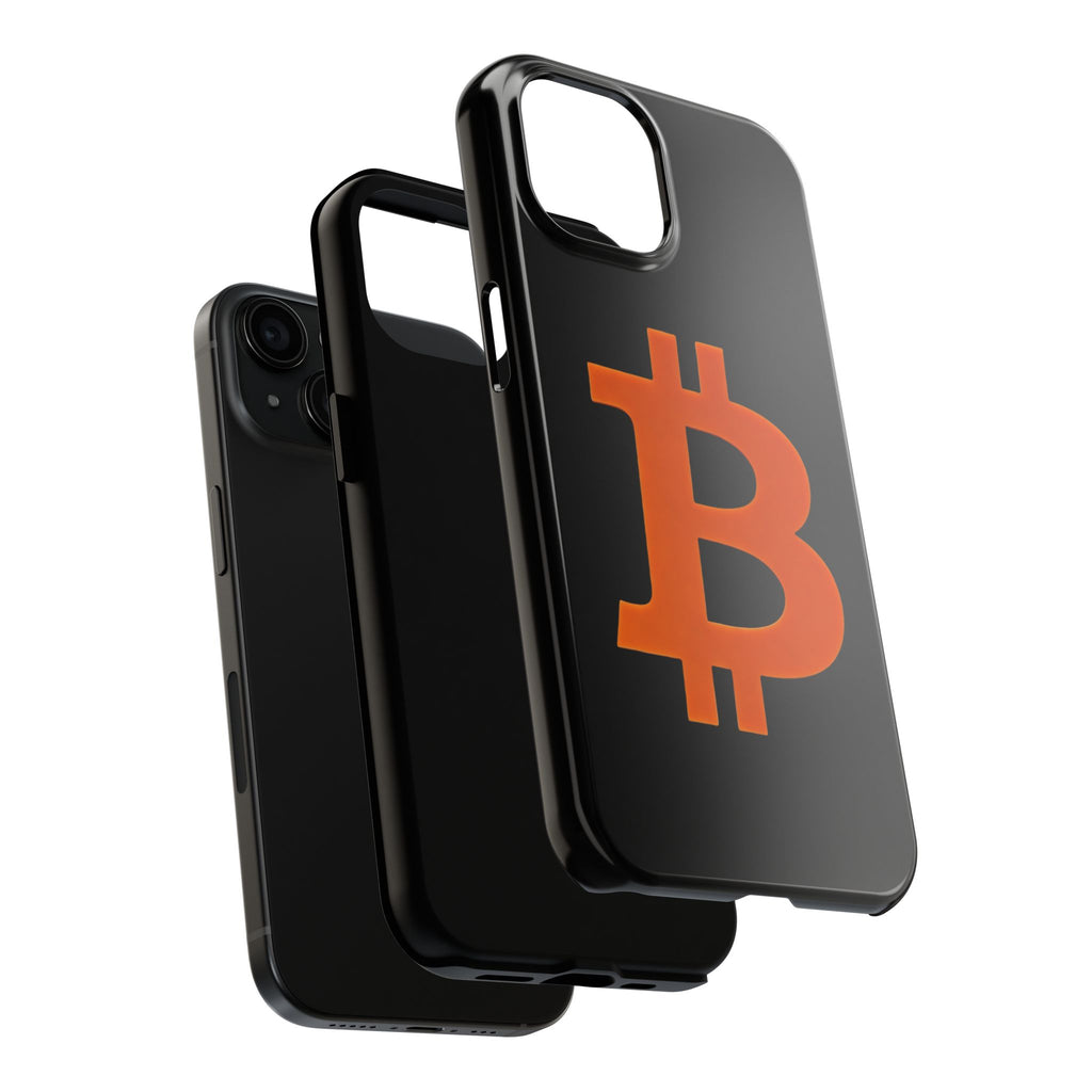 Bitcoin Orange Logo Black Phone Case