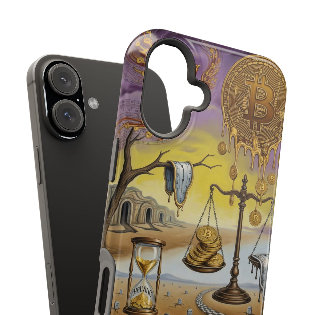 Surreal Bitcoin Landscape Phone Case — Magnetic Impact-Resistant