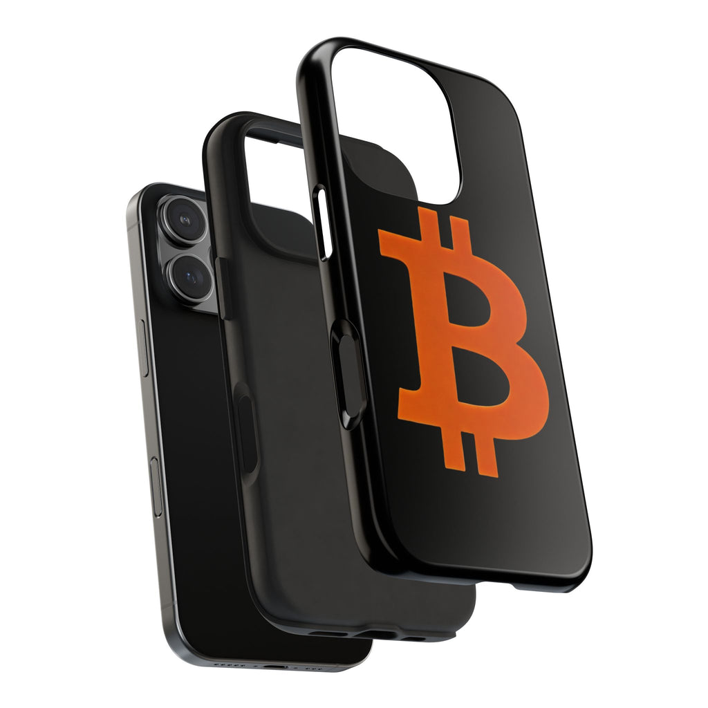Bitcoin Orange Logo Black Phone Case